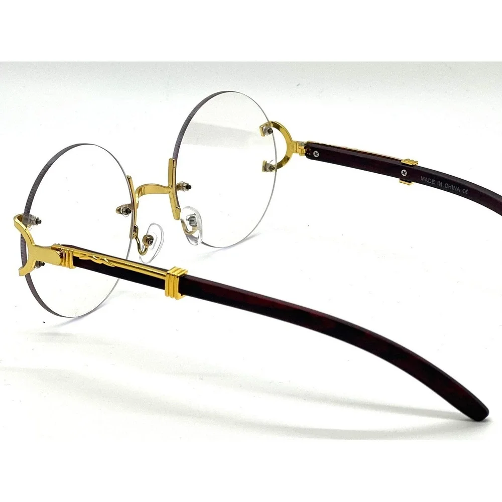 Rimless Round Clear Lens Women Sunglasses Style Buffs Trendy Female‎ Lentes 2026